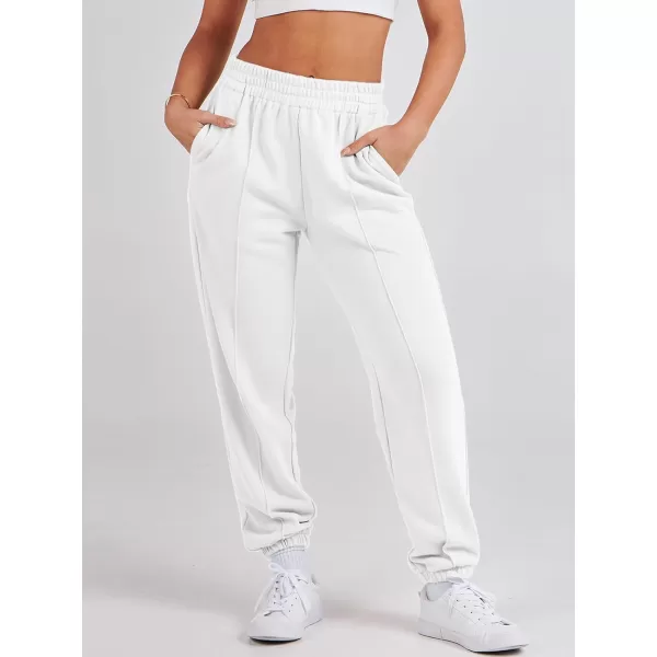 Caracilia Women's Casual Baggy High Waisted Sweatpants Workout Athletic Cinch Bottom Joggers Pants with Pockets