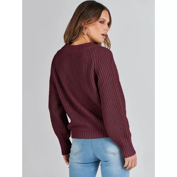 Caracilia Women's Chunky Cardigans Sweaters Open Front Long Sleeve Cute Knit Button Loose Short Cozy Outerwear 2023 Fall Coat