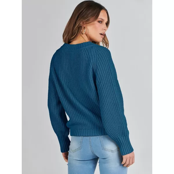 Caracilia Women's Chunky Cardigans Sweaters Open Front Long Sleeve Cute Knit Button Loose Short Cozy Outerwear 2023 Fall Coat