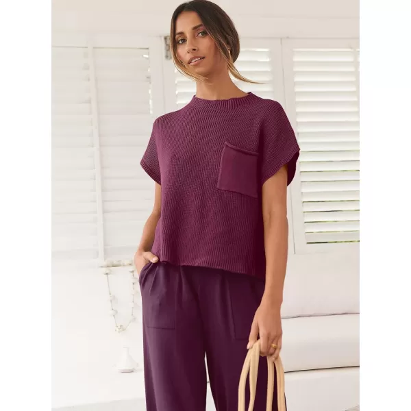 Caracilia Women's Fashion Two Piece Outfits Sweater Sets Cozy Knit Tops &amp; Casual Pants Tracksuit Lounge Sets