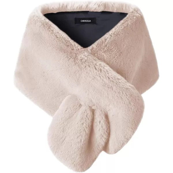 Caracilia Women's Faux Fur Shawl Wraps Stole Cloak Coat Sweater Cape for Evening Party/Bridal/Wedding