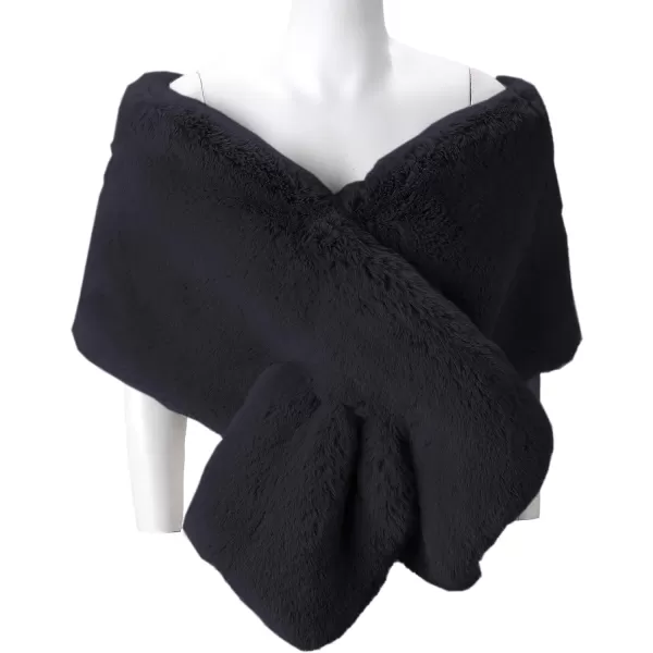 Caracilia Women's Faux Fur Shawl Wraps Stole Cloak Coat Sweater Cape for Evening Party/Bridal/Wedding