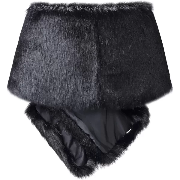 Caracilia Women's Faux Fur Shawl Wraps Stole Cloak Coat Sweater Cape for Evening Party/Bridal/Wedding