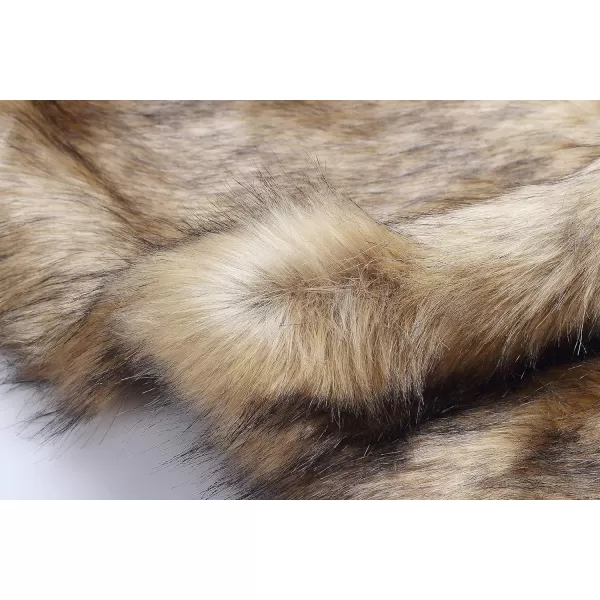 Caracilia Women's Faux Fur Shawl Wraps Stole Cloak Coat Sweater Cape for Evening Party/Bridal/Wedding
