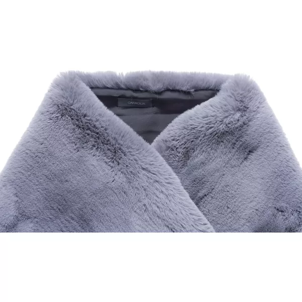 Caracilia Women's Faux Fur Shawl Wraps Stole Cloak Coat Sweater Cape for Evening Party/Bridal/Wedding