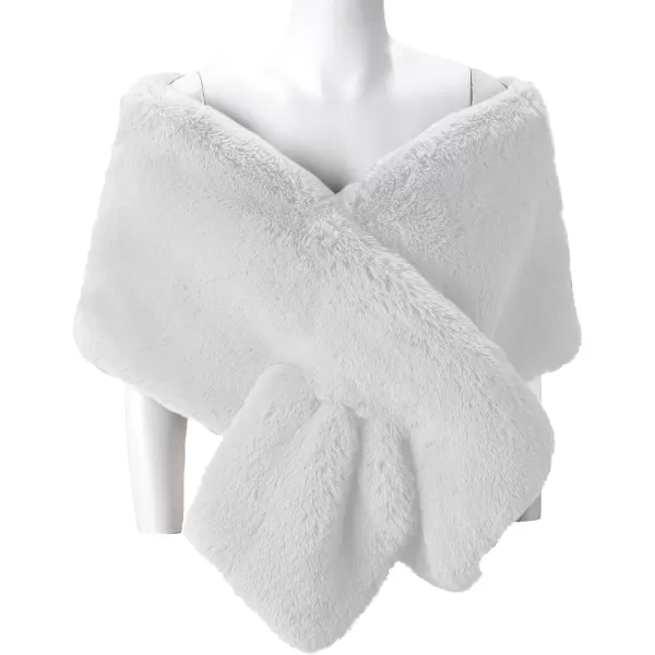 Caracilia Women's Faux Fur Shawl Wraps Stole Cloak Coat Sweater Cape for Evening Party/Bridal/Wedding