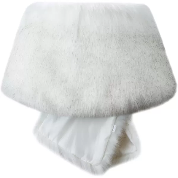 Caracilia Women's Faux Fur Shawl Wraps Stole Cloak Coat Sweater Cape for Evening Party/Bridal/Wedding