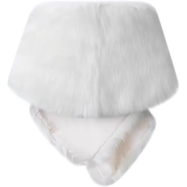 Caracilia Women's Faux Fur Shawl Wraps Stole Cloak Coat Sweater Cape for Evening Party/Bridal/Wedding
