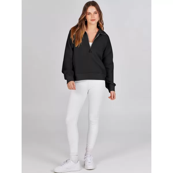 Caracilia Womens Half Zip Cropped Sweatshirts Quarter Zip Up Hoodies 2023 Fall Pullover Top Trendy Clothes Outfits