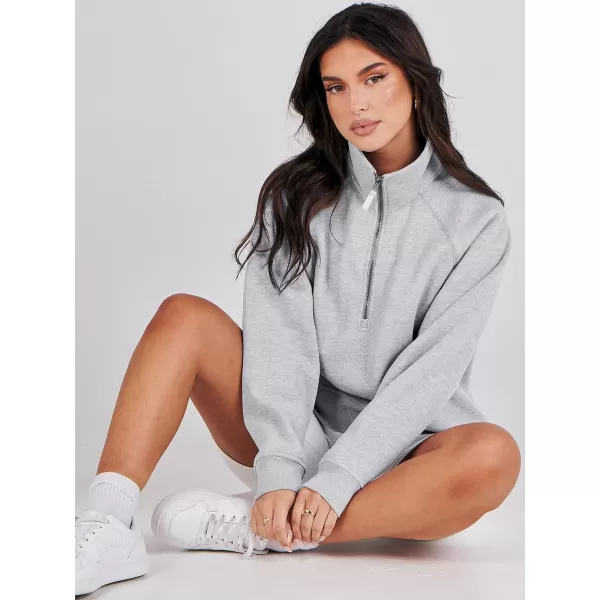 Caracilia Womens Half Zip Cropped Sweatshirts Quarter Zip Up Hoodies 2023 Fall Pullover Top Trendy Clothes Outfits