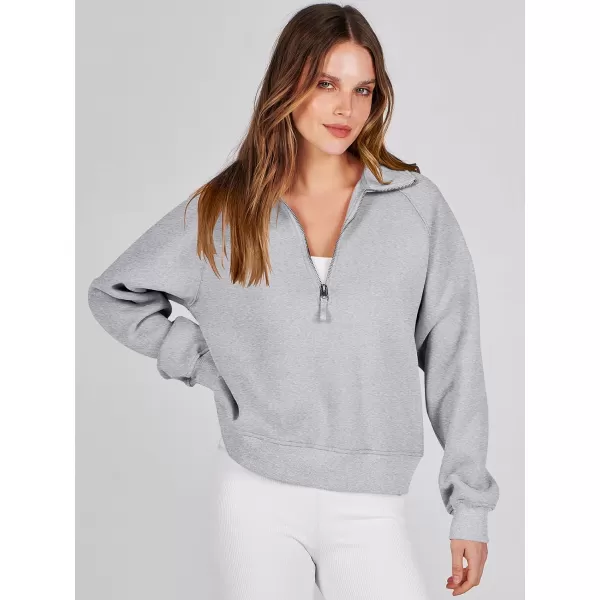 Caracilia Womens Half Zip Cropped Sweatshirts Quarter Zip Up Hoodies 2023 Fall Pullover Top Trendy Clothes Outfits