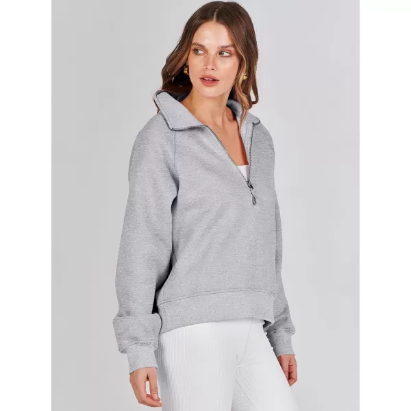Caracilia Womens Half Zip Cropped Sweatshirts Quarter Zip Up Hoodies 2023 Fall Pullover Top Trendy Clothes Outfits
