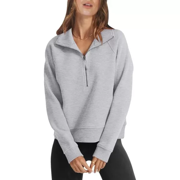 Caracilia Womens Half Zip Cropped Sweatshirts Quarter Zip Up Hoodies 2023 Fall Pullover Top Trendy Clothes Outfits