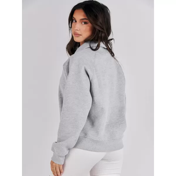 Caracilia Womens Half Zip Cropped Sweatshirts Quarter Zip Up Hoodies 2023 Fall Pullover Top Trendy Clothes Outfits