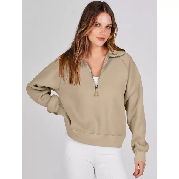 Caracilia Womens Half Zip Cropped Sweatshirts Quarter Zip Up Hoodies 2023 Fall Pullover Top Trendy Clothes Outfits