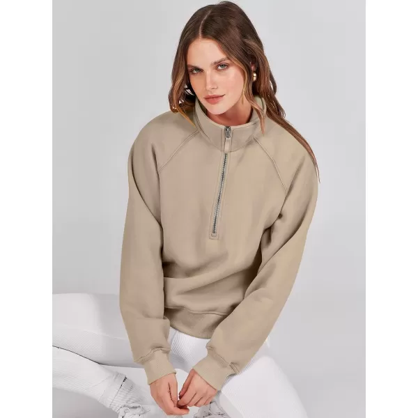 Caracilia Womens Half Zip Cropped Sweatshirts Quarter Zip Up Hoodies 2023 Fall Pullover Top Trendy Clothes Outfits