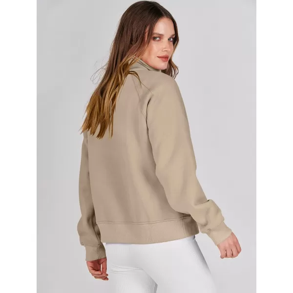 Caracilia Womens Half Zip Cropped Sweatshirts Quarter Zip Up Hoodies 2023 Fall Pullover Top Trendy Clothes Outfits
