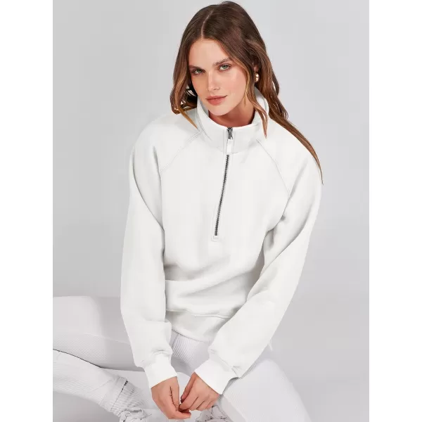 Caracilia Womens Half Zip Cropped Sweatshirts Quarter Zip Up Hoodies 2023 Fall Pullover Top Trendy Clothes Outfits