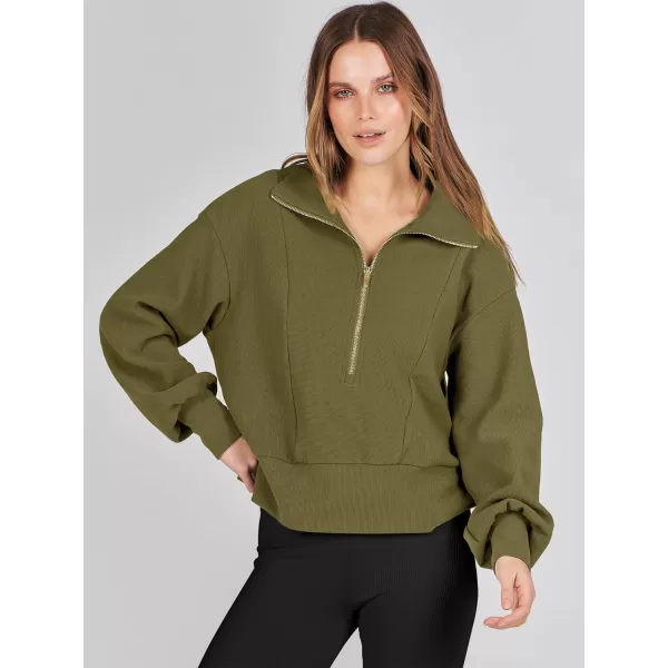 Caracilia Womens Half Zip Pullover Long Sleeve Sweatshirt Cropped Fleece Quarter Hoodie Casual 2023 Y2K Clothes Top