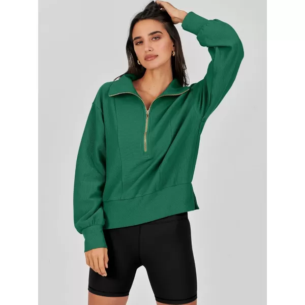 Caracilia Womens Half Zip Pullover Long Sleeve Sweatshirt Cropped Fleece Quarter Hoodie Casual 2023 Y2K Clothes Top