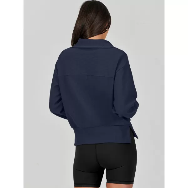 Caracilia Womens Half Zip Pullover Long Sleeve Sweatshirt Cropped Fleece Quarter Hoodie Casual 2023 Y2K Clothes Top