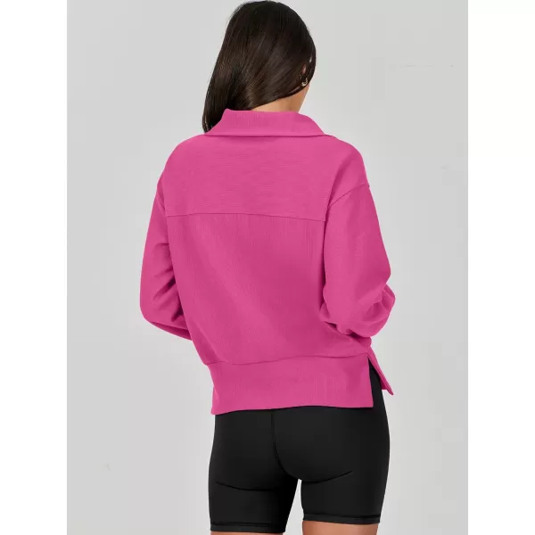 Caracilia Womens Half Zip Pullover Long Sleeve Sweatshirt Cropped Fleece Quarter Hoodie Casual 2023 Y2K Clothes Top