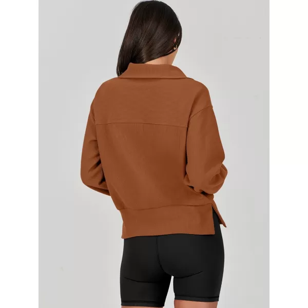 Caracilia Womens Half Zip Pullover Long Sleeve Sweatshirt Cropped Fleece Quarter Hoodie Casual 2023 Y2K Clothes Top