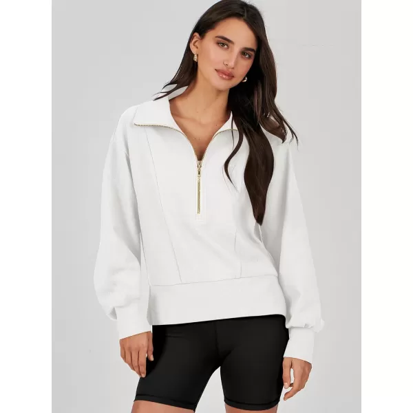 Caracilia Womens Half Zip Pullover Long Sleeve Sweatshirt Cropped Fleece Quarter Hoodie Casual 2023 Y2K Clothes Top