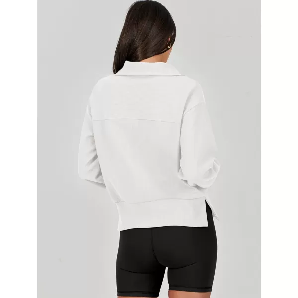 Caracilia Womens Half Zip Pullover Long Sleeve Sweatshirt Cropped Fleece Quarter Hoodie Casual 2023 Y2K Clothes Top