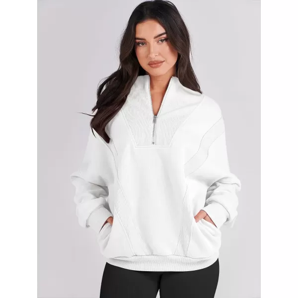 Caracilia Womens Half Zip Sweatshirts Long Sleeve Oversized Fleece Crop Hoodies Teen Girls Pullover Y2K Fall Fashion