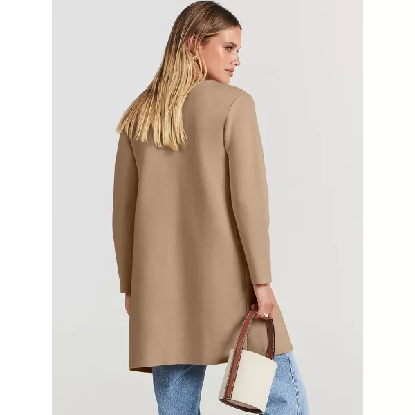 Caracilia Womens Knit Cardigan Sweaters Oversized Open Front Long Sleeve Lapel Casual Jacket 2023 Fall Coat Dressy Coatigan