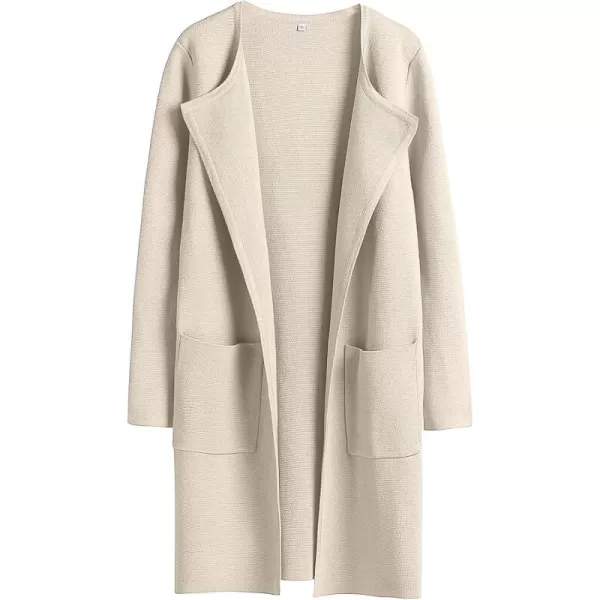 Caracilia Womens Knit Cardigan Sweaters Oversized Open Front Long Sleeve Lapel Casual Jacket 2023 Fall Coat Dressy Coatigan