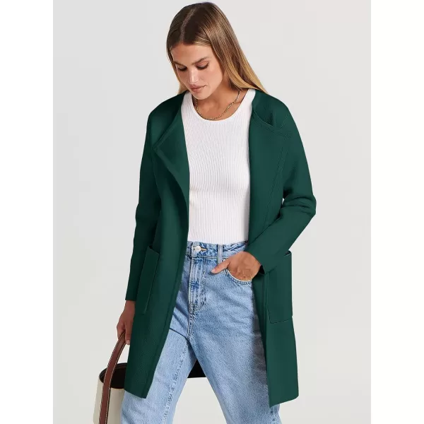Caracilia Womens Knit Cardigan Sweaters Oversized Open Front Long Sleeve Lapel Casual Jacket 2023 Fall Coat Dressy Coatigan