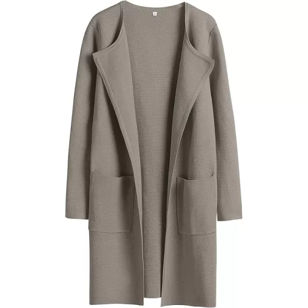 Caracilia Womens Knit Cardigan Sweaters Oversized Open Front Long Sleeve Lapel Casual Jacket 2023 Fall Coat Dressy Coatigan