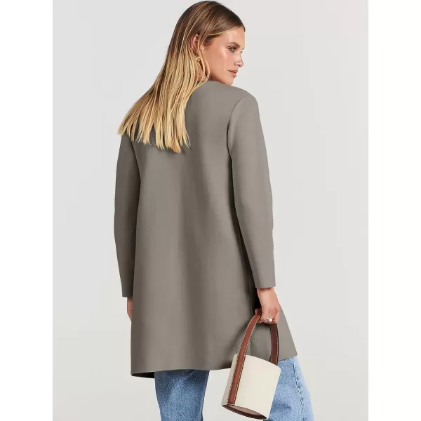 Caracilia Womens Knit Cardigan Sweaters Oversized Open Front Long Sleeve Lapel Casual Jacket 2023 Fall Coat Dressy Coatigan