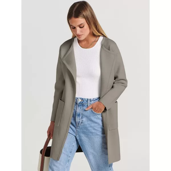 Caracilia Womens Knit Cardigan Sweaters Oversized Open Front Long Sleeve Lapel Casual Jacket 2023 Fall Coat Dressy Coatigan