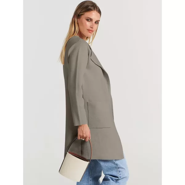 Caracilia Womens Knit Cardigan Sweaters Oversized Open Front Long Sleeve Lapel Casual Jacket 2023 Fall Coat Dressy Coatigan
