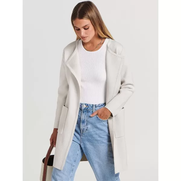 Caracilia Womens Knit Cardigan Sweaters Oversized Open Front Long Sleeve Lapel Casual Jacket 2023 Fall Coat Dressy Coatigan