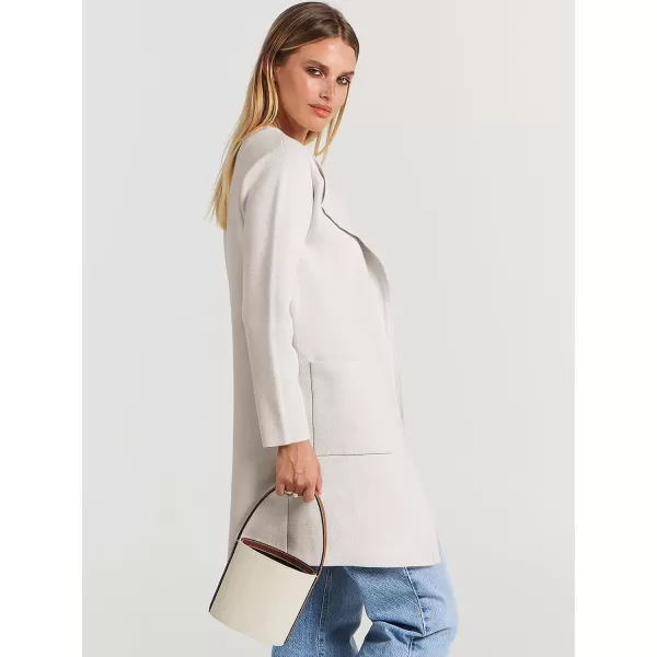 Caracilia Womens Knit Cardigan Sweaters Oversized Open Front Long Sleeve Lapel Casual Jacket 2023 Fall Coat Dressy Coatigan