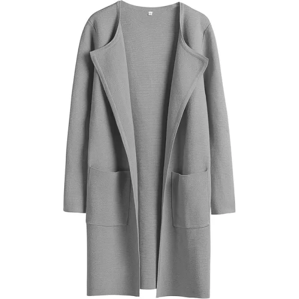 Caracilia Womens Knit Cardigan Sweaters Oversized Open Front Long Sleeve Lapel Casual Jacket 2023 Fall Coat Dressy Coatigan