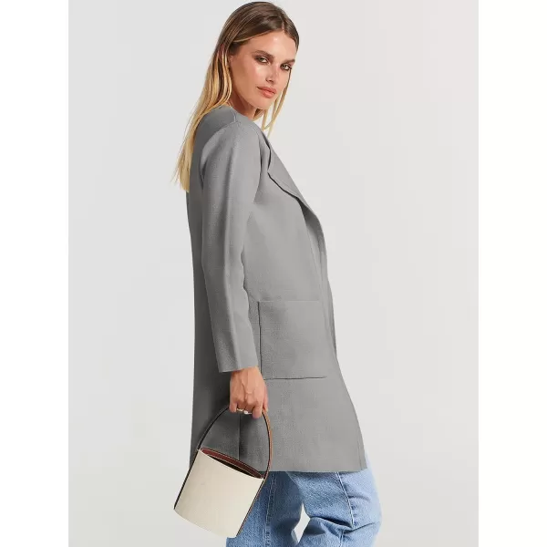 Caracilia Womens Knit Cardigan Sweaters Oversized Open Front Long Sleeve Lapel Casual Jacket 2023 Fall Coat Dressy Coatigan
