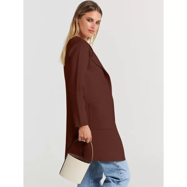 Caracilia Womens Knit Cardigan Sweaters Oversized Open Front Long Sleeve Lapel Casual Jacket 2023 Fall Coat Dressy Coatigan