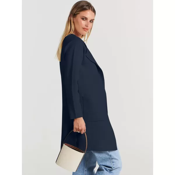 Caracilia Womens Knit Cardigan Sweaters Oversized Open Front Long Sleeve Lapel Casual Jacket 2023 Fall Coat Dressy Coatigan