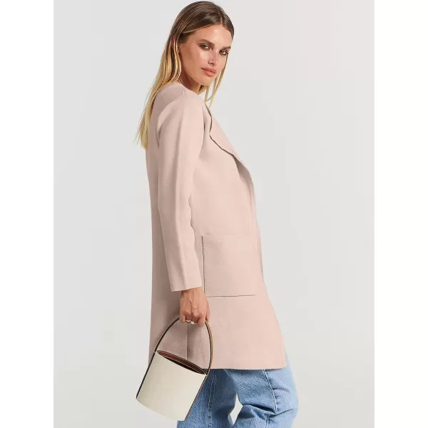 Caracilia Womens Knit Cardigan Sweaters Oversized Open Front Long Sleeve Lapel Casual Jacket 2023 Fall Coat Dressy Coatigan