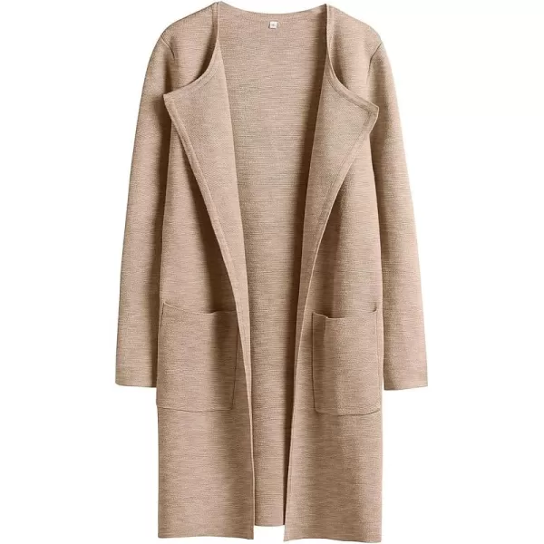 Caracilia Womens Knit Cardigan Sweaters Oversized Open Front Long Sleeve Lapel Casual Jacket 2023 Fall Coat Dressy Coatigan