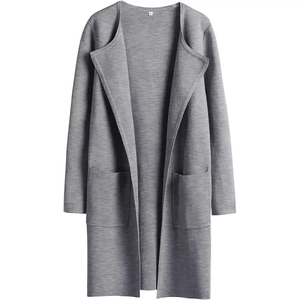 Caracilia Womens Knit Cardigan Sweaters Oversized Open Front Long Sleeve Lapel Casual Jacket 2023 Fall Coat Dressy Coatigan