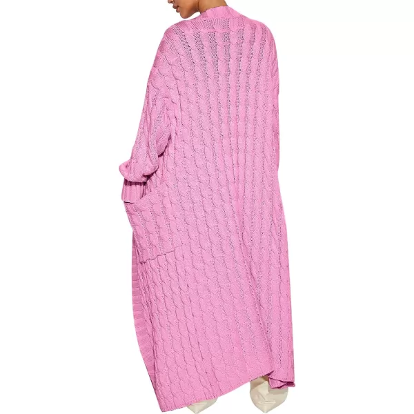 Caracilia Womens Long Cardigan Sweater Open Front Long Sleeve Chunky Cable Knit Duster Outerwear Maxi 2023 Fall Jacket Coats