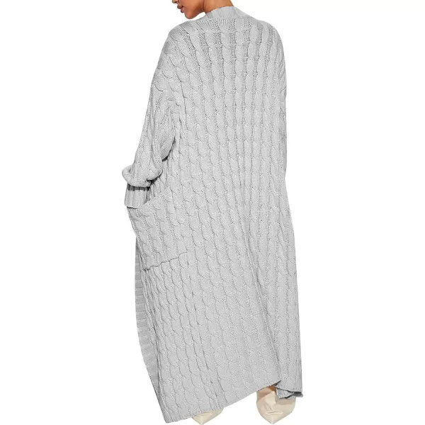 Caracilia Womens Long Cardigan Sweater Open Front Long Sleeve Chunky Cable Knit Duster Outerwear Maxi 2023 Fall Jacket Coats