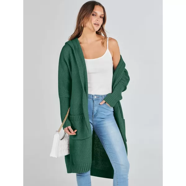Caracilia Women's Long Cardigan Sweaters Oversized Open Front Long Sleeve Lightweight Knit Hooded Outerwear 2023 Fall Coat