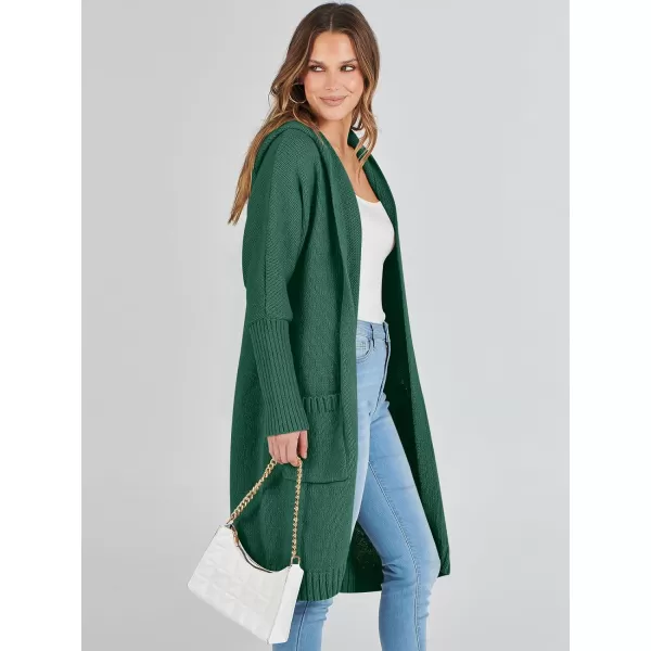 Caracilia Women's Long Cardigan Sweaters Oversized Open Front Long Sleeve Lightweight Knit Hooded Outerwear 2023 Fall Coat